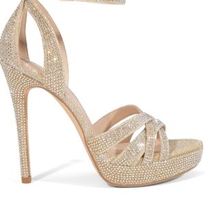 Elegant Rhinestone Stiletto Heels,  Size 8